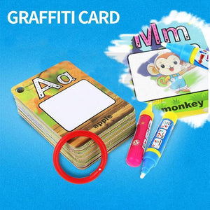 Children Learning And Drawing Card Set