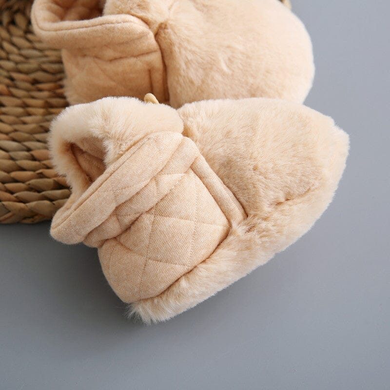 Baby Caricature Plush Cotton Shoes