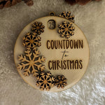 3D Santa Countdown to Christmas Ornament