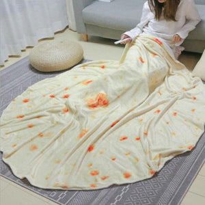 Coral Velvet Corn Pancake Blanket