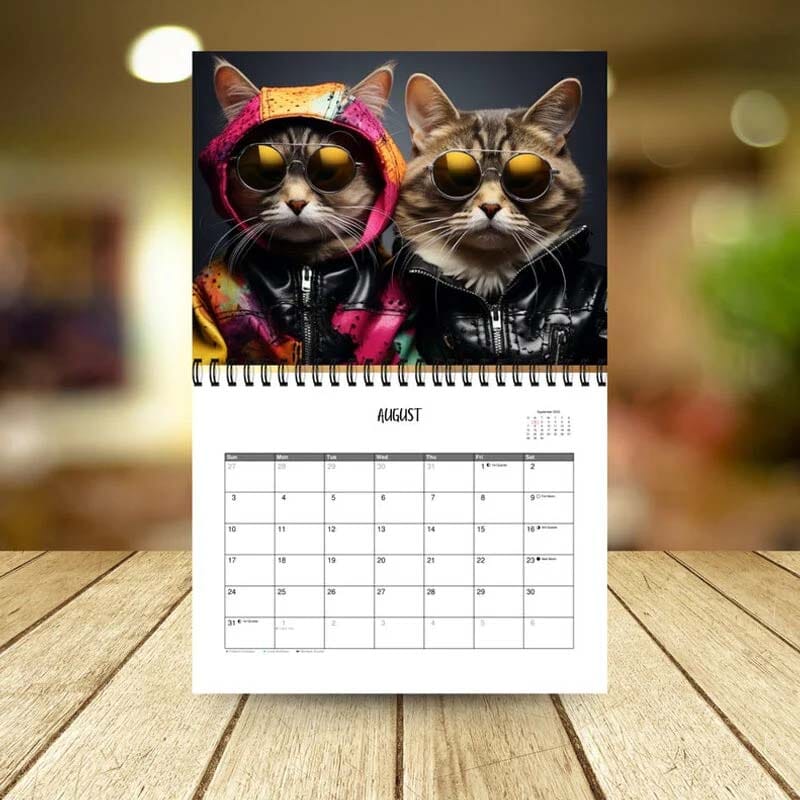 Stylish Dogs and Cats Calendar