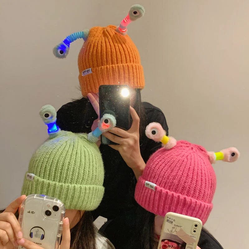 🐸Glow in the Dark Little Monster Woolly Hat🥳