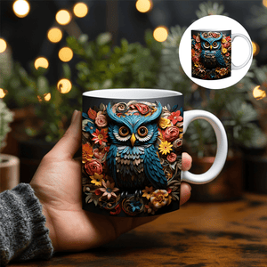 Mug with owl print