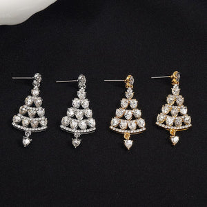 Sparkling Christmas Tree Earrings