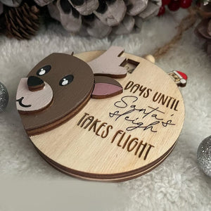 3D Santa Countdown to Christmas Ornament