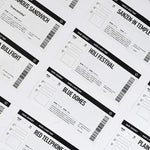 Airline Ticket Pattern Calendar