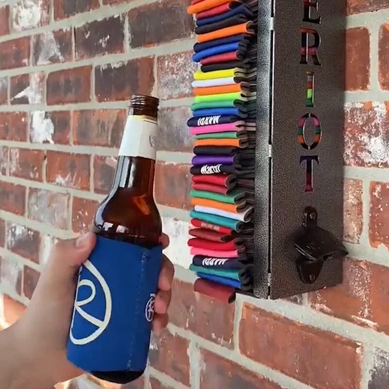 Can Cooler Holder with Bottle Opener