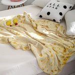 Coral Velvet Corn Pancake Blanket