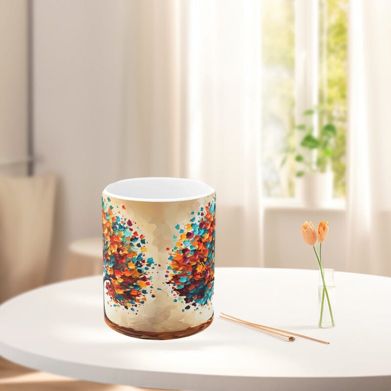 3D Fall Tree Oil Paint Mug