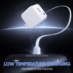 20W PD Fast USB Charger Block with Retractable Type-C Cable