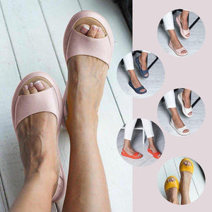 Peep Toe Flat Chic Sandals