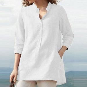 Women's Urban Casual Stand Collar Loose Shirt