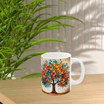 3D Fall Tree Oil Paint Mug