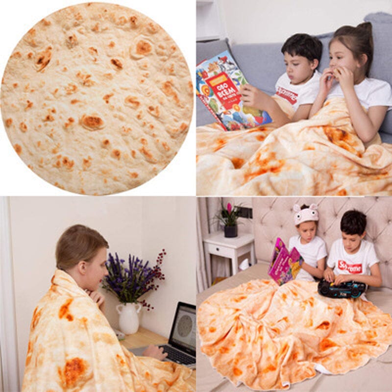 Coral Velvet Corn Pancake Blanket