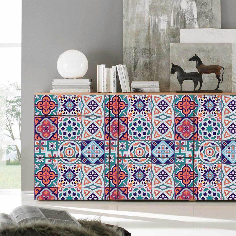 3D VISUAL ART GEOMETRIC TILE DECALS