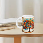 3D Fall Tree Oil Paint Mug