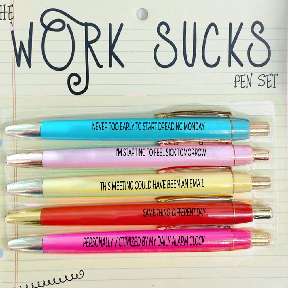 5pcs Multicolor Emotional funny pens