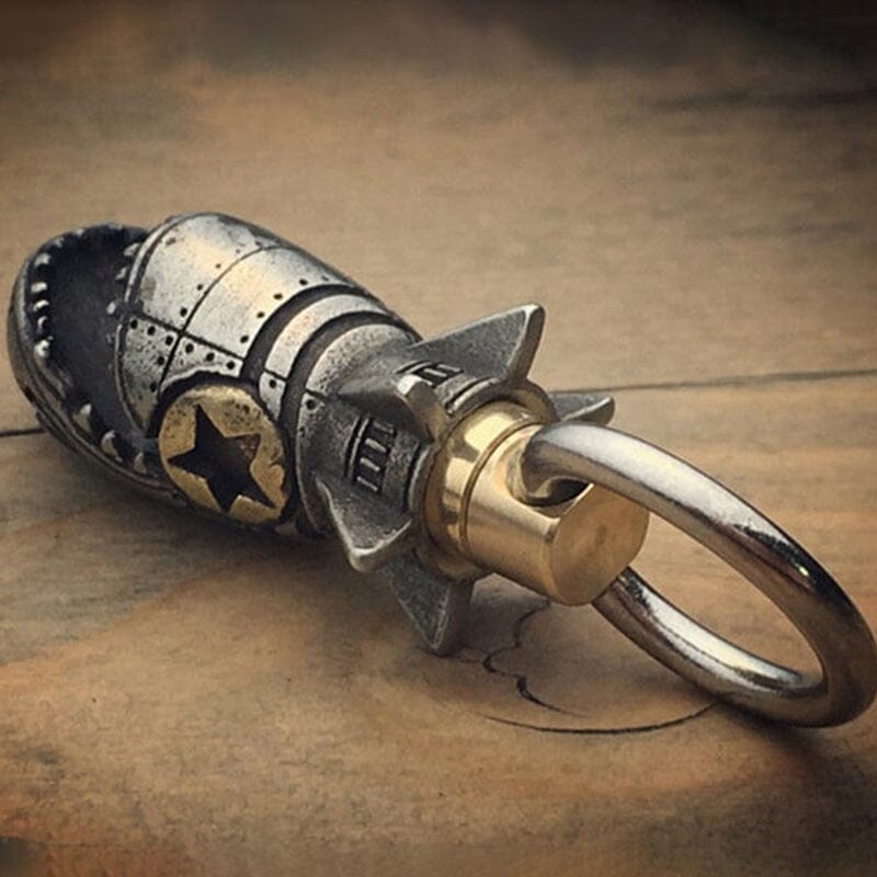 Shark Rocket Bomb Keychain