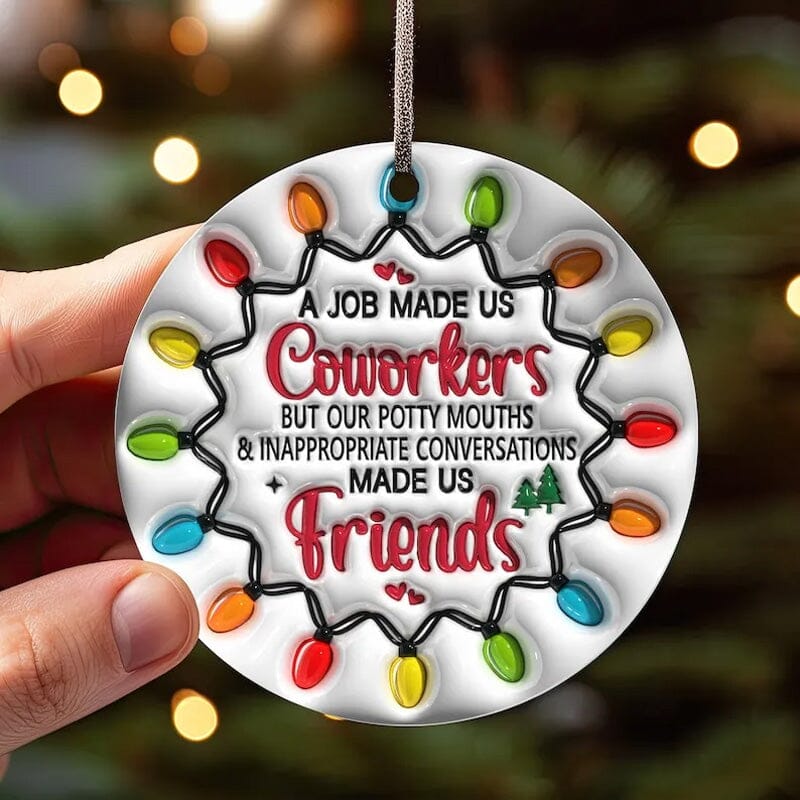 Besties Christmas Round Ornament