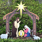 Outdoor Nativity Scene, Weather-Resistant Christmas Holy Family Yard Decoration Nativity Set