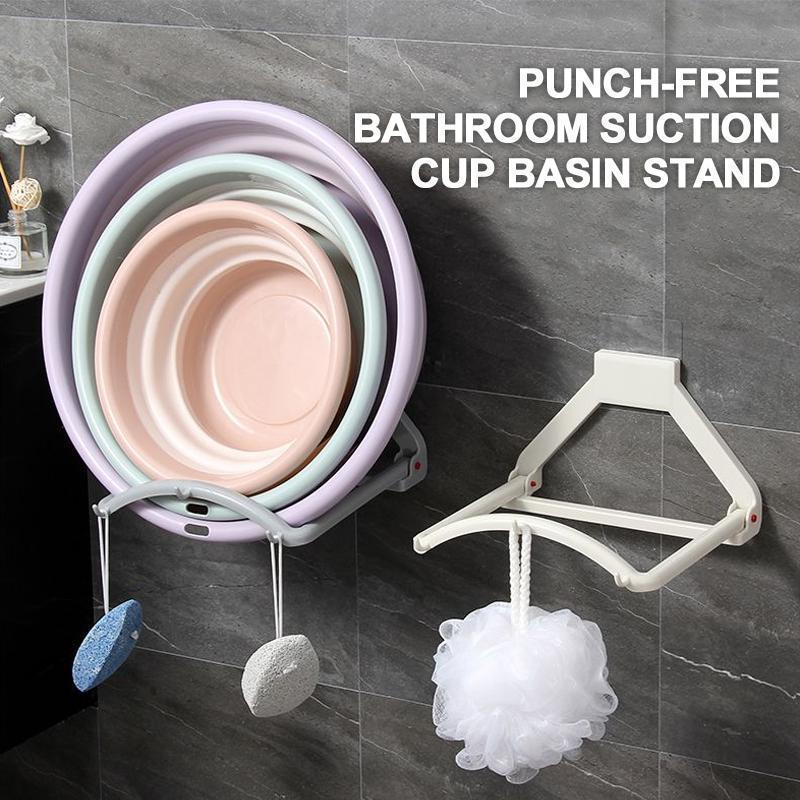 Punch-free Bathroom Suction Cup Basin Stand