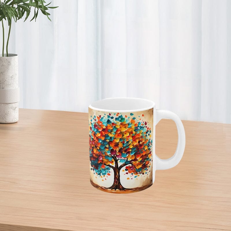 3D Fall Tree Oil Paint Mug