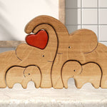 Wooden Elephant Family Puzzle