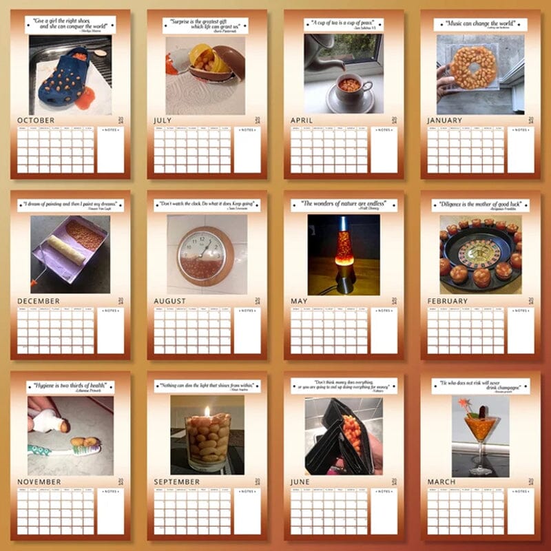 😄Funny Gift - 📅2024 Baked Beans Calendar