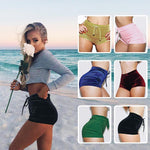 Women Velvet High Waist Shorts