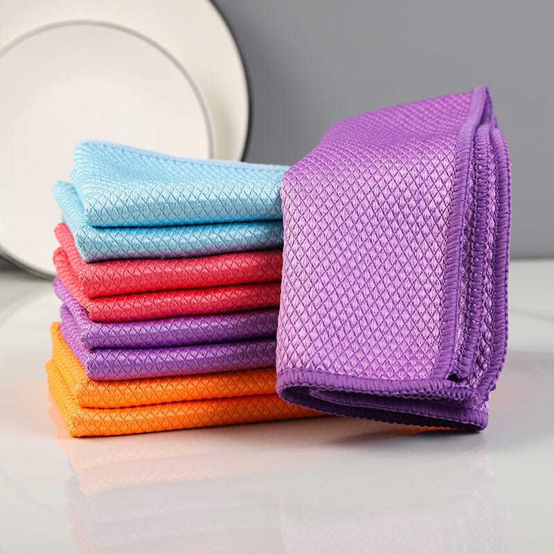 Fish Scale Microfiber Polishing Cleaning Cloth Set 5 Pcs