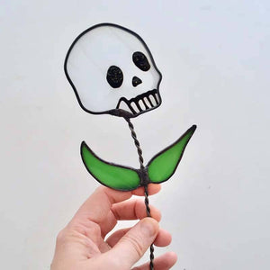 💥Early Halloween 💀Skull Stained glass Plant💐