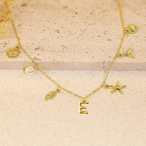 Surfer Girl Necklace - Initial Necklace