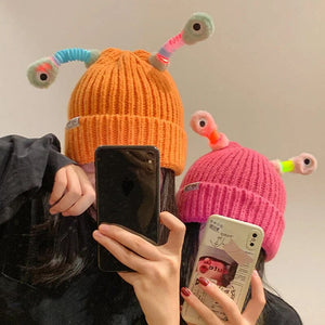 🐸Glow in the Dark Little Monster Woolly Hat🥳