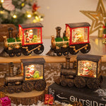 Christmas Crystal Floating Snow Train Light