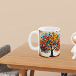 3D Fall Tree Oil Paint Mug