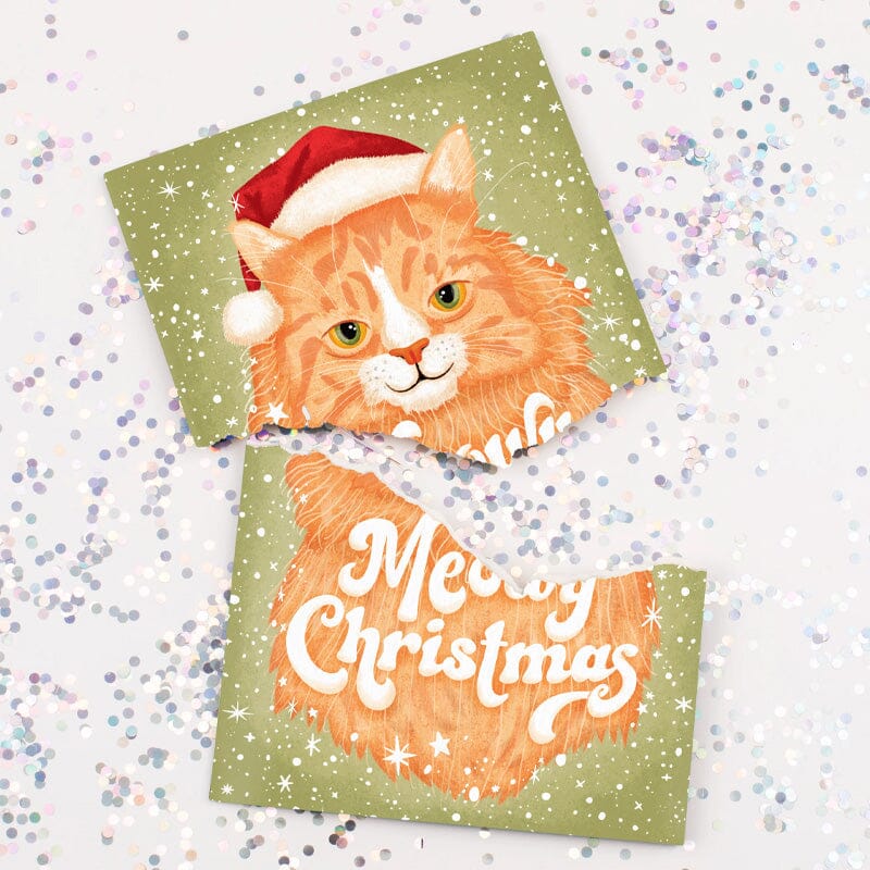 Christmas Cat Greeting Card