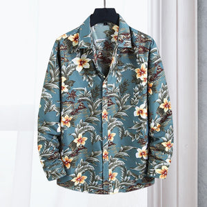 Beach Print Long Sleeve Shirt