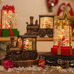 Christmas Crystal Floating Snow Train Light