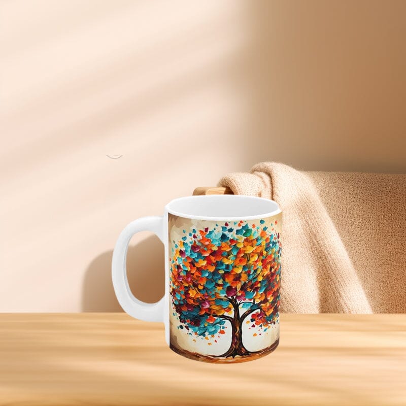 3D Fall Tree Oil Paint Mug