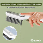 Multi-functional liquid-filled crevice brush