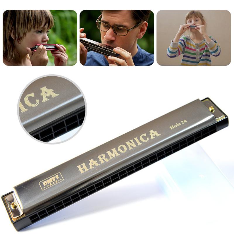 24-Hole C Key Metal Harmonica