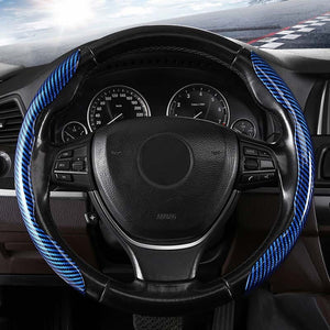 Universal Laser Carbon Fiber Pattern Steering Wheel Cover