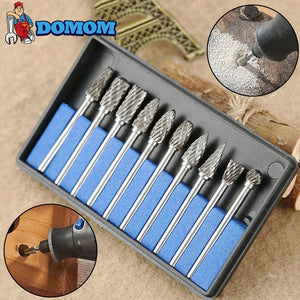 DOMOM 10-In-1 Tungsten Steel Grinding Head Set ( 10PCs )