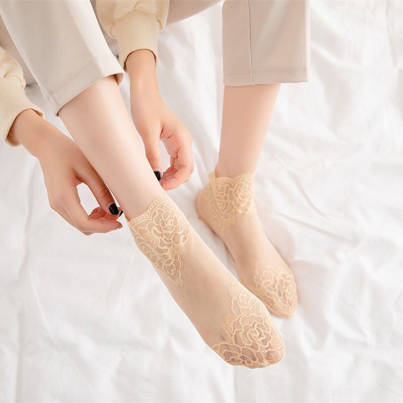 Ladies Fashion Lace Socks