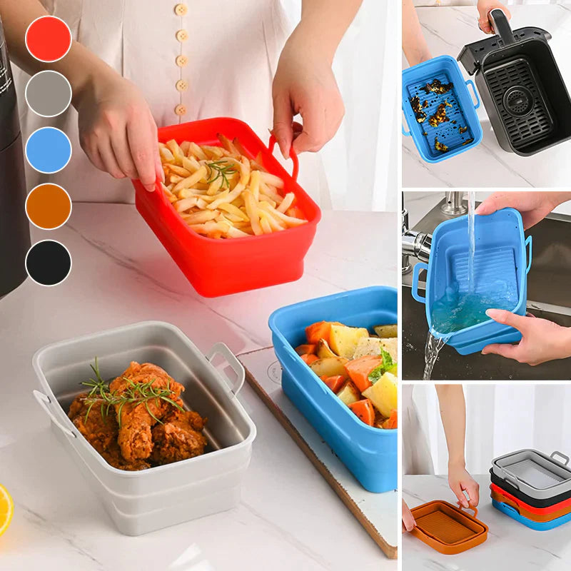 Foldable Air Fryer Silicone Baking Tray