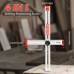 4 in 1 Drilling Positioning Ruler