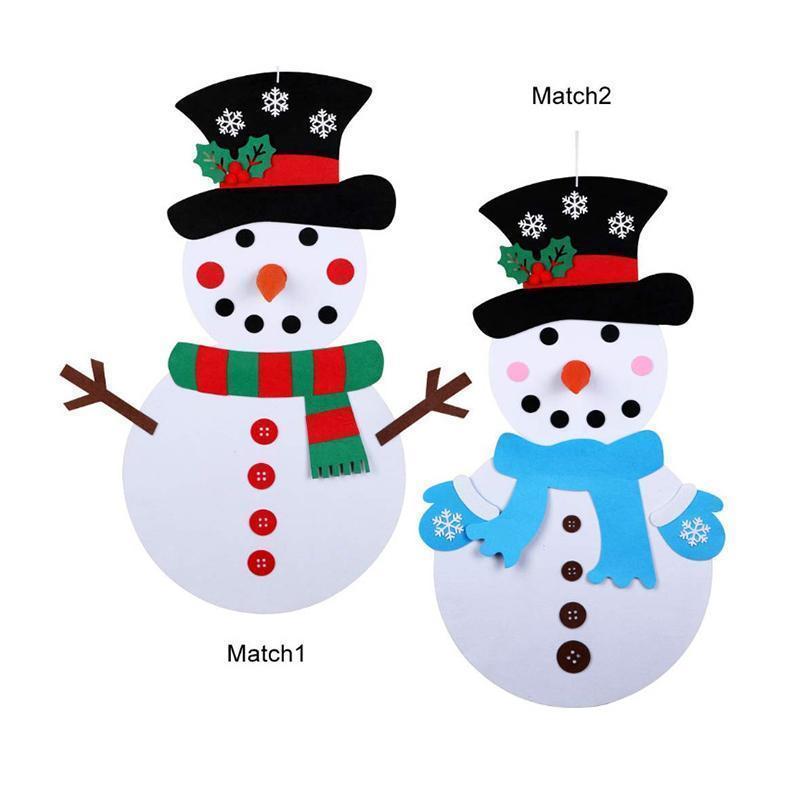 DIY Felt Christmas Snowman Set