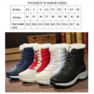 Waterproof Women High-Top Cotton Shoes