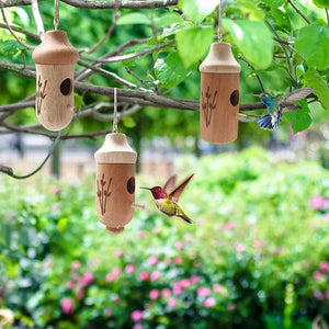 Wooden Hummingbird House - Gift for Natural Lovers