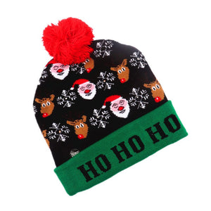 Christmas LED Light Knitted Beanies